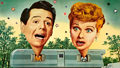 Lucille Ball and Desi Arnaz in 1954's The Long, Long Trailer